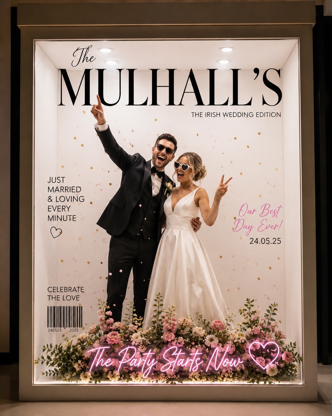 Personalised magazine cover for a couple